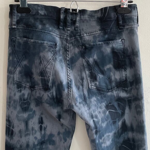 McGuire Denim New Skinny Jean in Tie-Dye,  Blue and Grey - Size 28 - Picture 5 of 5